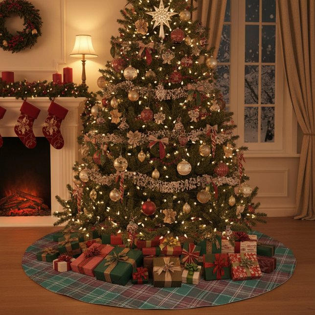Rustic Autumn Plaid Brushed Polyester Tree Skirt (Creator Uploaded)