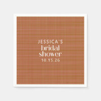 Rustic Autumn Plaid Geometric Custom Bridal Shower