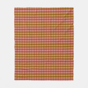 Rustic Autumn Plaid Geometric Pattern  Fleece Blanket