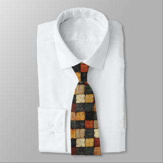 Rustic Autumn Plaid Pattern Tie