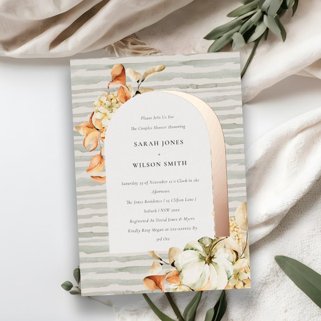 Rustic Autumn Pumpkin Arch Floral Couples Shower (Creator Uploaded)