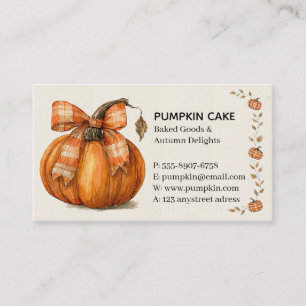 Rustic Autumn Pumpkin Business Card