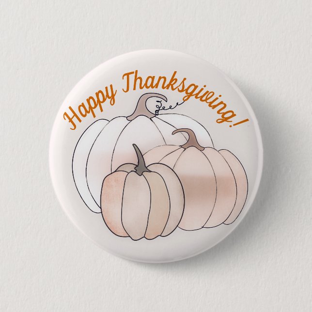 Rustic Autumn Pumpkins  6 Cm Round Badge (Front)
