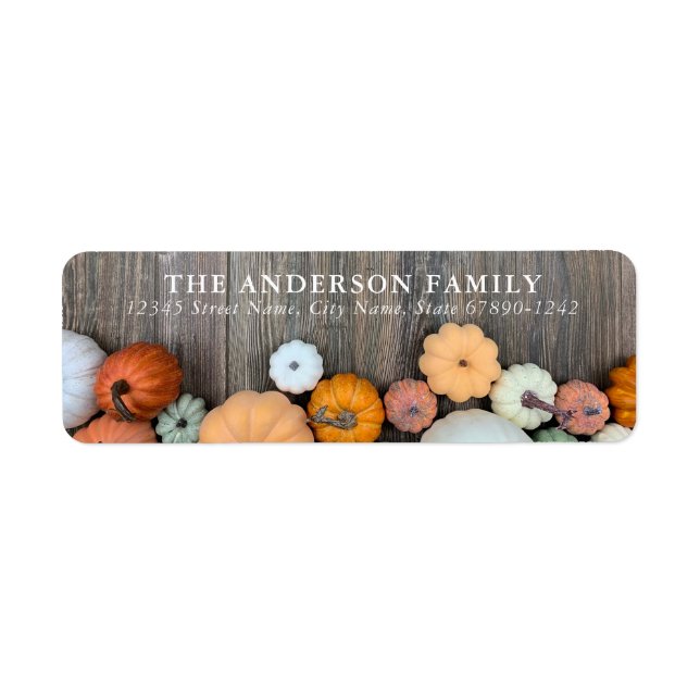 Rustic Autumn Return Address Labels (Front)