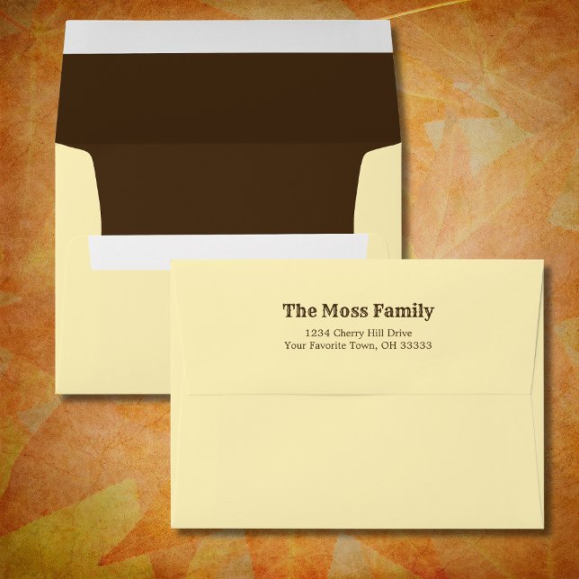 Rustic Autumn Seasonal Return Address Envelope (Creator Uploaded)