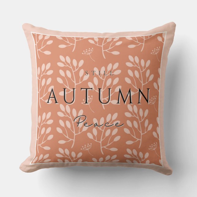 Rustic Autumn Still Peace I Pillow–Cosy Fall Home Cushion (Front)