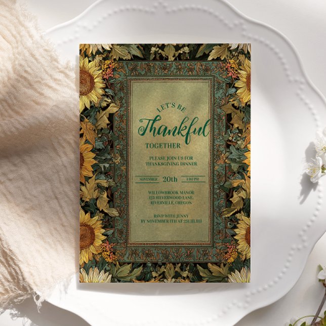 Rustic Autumn Thanksgiving Celebration Invitation (Creator Uploaded)