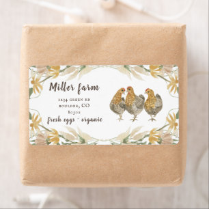 rustic autumn tones farmhouse Egg Carton Label