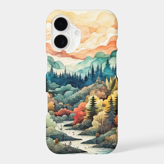 Rustic Autumn Valley Illustration Art (Back)