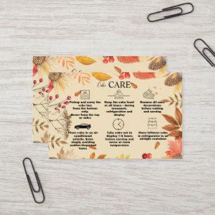 Rustic Autumn Watercolor Floral Business Card