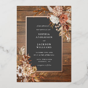 Rustic Autumn Watercolor Floral Wedding