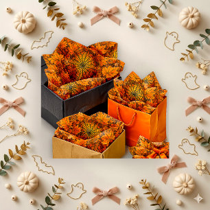 Rustic Autumn Web Maple Pattern Tissue Paper
