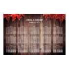 Rustic Autumn Wedding 15 Tables Seating Chart