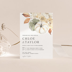 Rustic Autumn Wedding Invitation