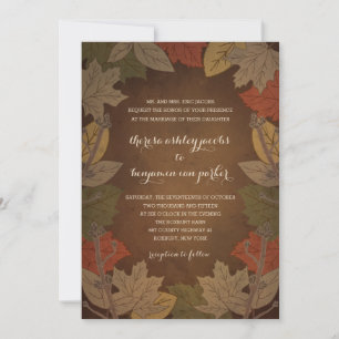 Rustic Autumn Wedding Invitations