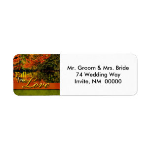 Rustic Autumn Wedding Love Return Address Label