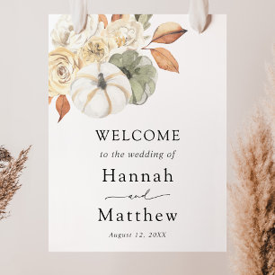 Rustic Autumn Wedding Welcome Sign