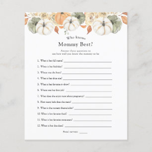 Rustic Autumn Who Knows Mummy Best