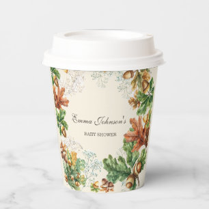 Rustic Autumn Woodland Baby Shower Paper Cups