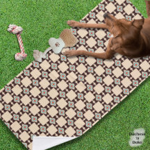 Rustic Aztec Cross Boho Pattern Pet Towel