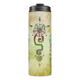 Rustic AZTEC Tribal Folk Art Thermal Tumbler
