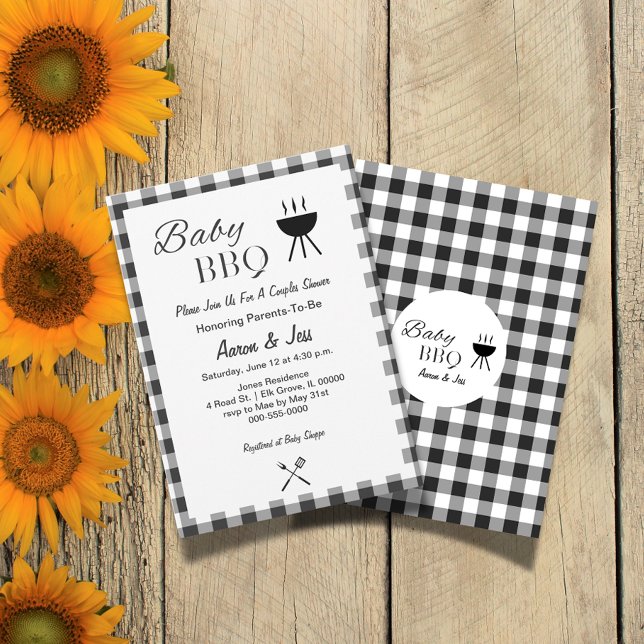 Rustic Baby BBQ Couples Baby Shower Invitation (Creator Uploaded)