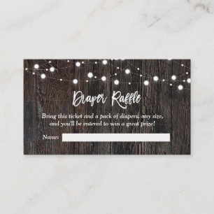 Rustic Baby is Brewing Baby Shower Diaper Raffle Enclosure Card