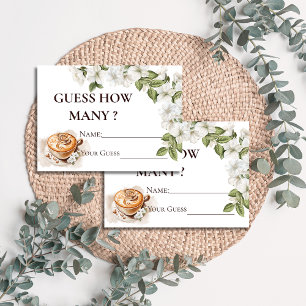 Rustic Baby is Brewing Coffee Guess How Many  Enclosure Card