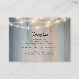 Rustic Baby’s Breath Mason Jar Wedding Reception Enclosure Card