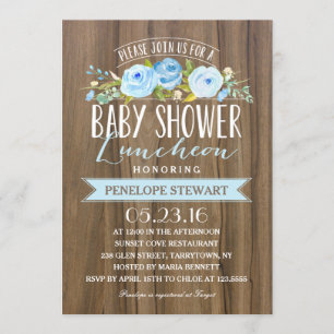 Rustic Baby Shower   Baby Shower Invitation