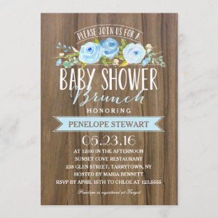 Rustic Baby Shower   Baby Shower Invitation