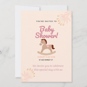 Rustic Baby Shower Invitation   Editable Template 