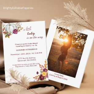 Rustic Baby Shower Invitation. Holiday Card