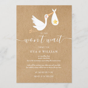 Rustic Baby Shower Sprinkle Cancellation Card