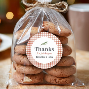 Rustic Baby Shower Thank You  Classic Round Sticker
