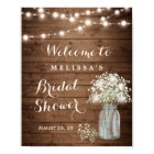 Rustic Baby's Breath String Lights Bridal Shower