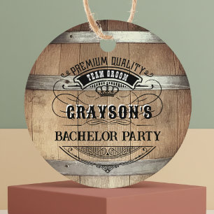 Rustic Bachelor Party Team Groom  Favour Tags
