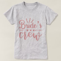 Rustic Bachelorette Pink Calligraphy Brides Crew