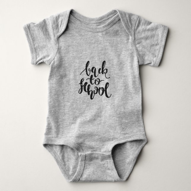Rustic Back to School Baby Bodysuit (Front)
