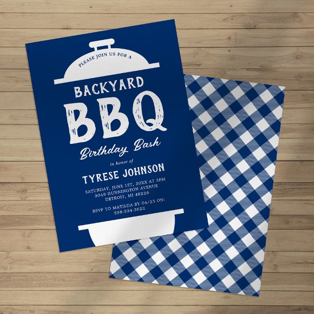 Rustic Backyard BBQ Birthday Party Invitation (Creator Uploaded)