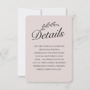 Rustic Backyard Botanical Leaf Hand Script RSVP Invitation