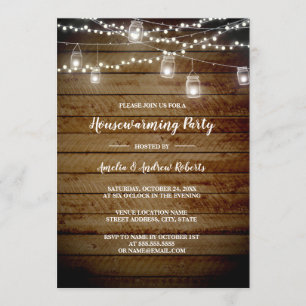 Rustic Backyard Housewarming Party Invitation
