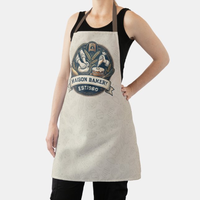 Rustic Bakery Store Pastry Dessert Sweet Cake Shop Apron (Insitu)