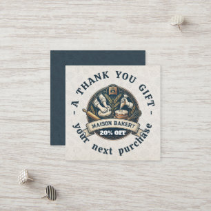 Rustic Bakery Store Pastry Dessert Sweet Cake Shop Discount Card