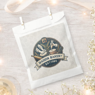 Rustic Bakery Store Pastry Dessert Sweet Cake Shop Favour Bag
