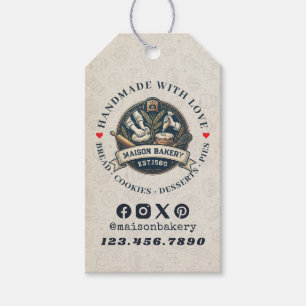 Rustic Bakery Store Pastry Dessert Sweet Cake Shop Gift Tags