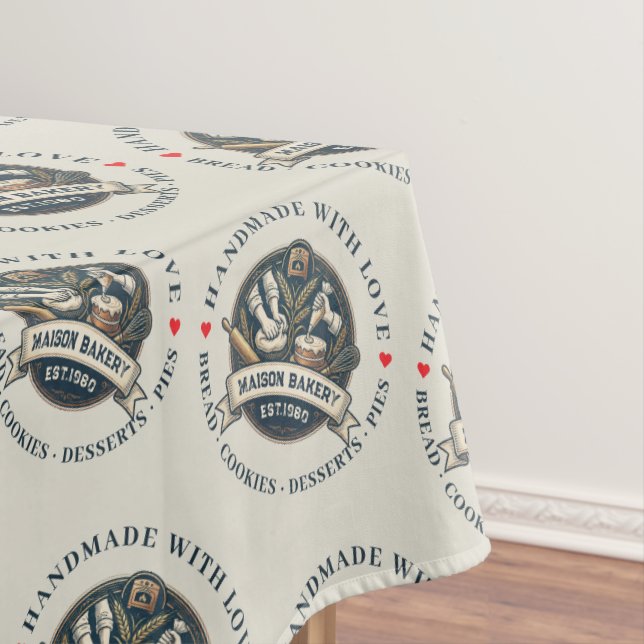 Rustic Bakery Store Pastry Dessert Sweet Cake Shop Tablecloth (In Situ)
