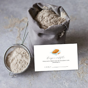 Rustic Baking Bun Diaper Raffle Baby Shower Enclosure Card