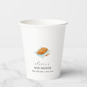 Rustic Baking Bun In The Oven Baby Shower  Paper Cups