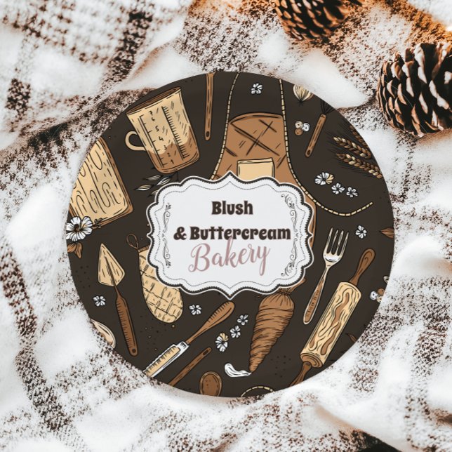 Rustic Baking Business Paper Plate (Creator Uploaded)